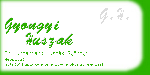 gyongyi huszak business card