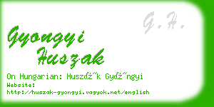 gyongyi huszak business card